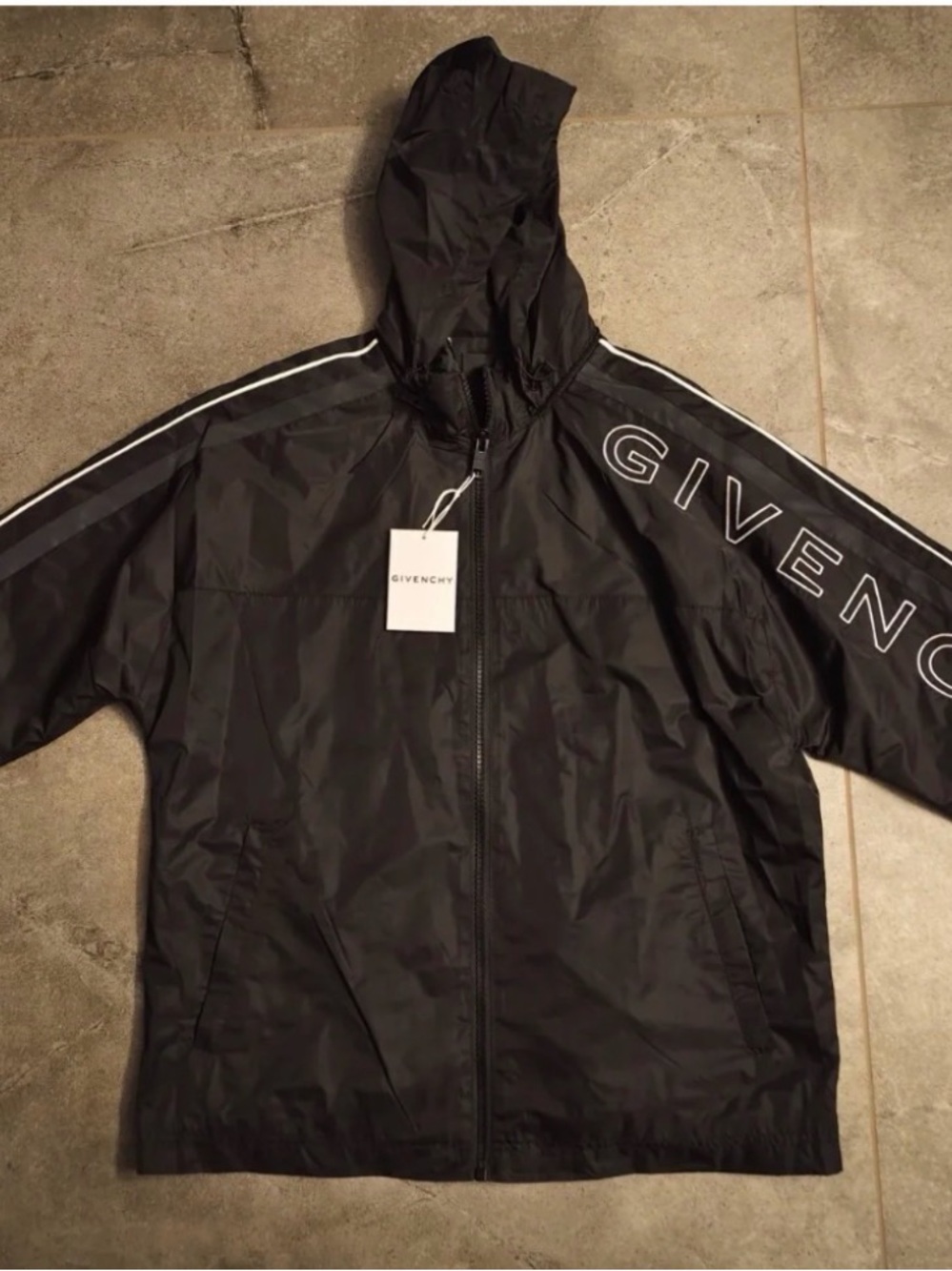 Givenchy men’s black track jacket windbreaker size 50/Large